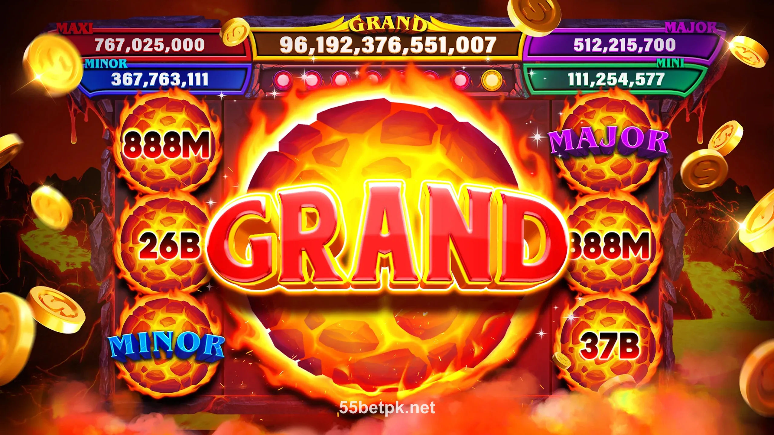 Página de promoções e bônus no 55bet App