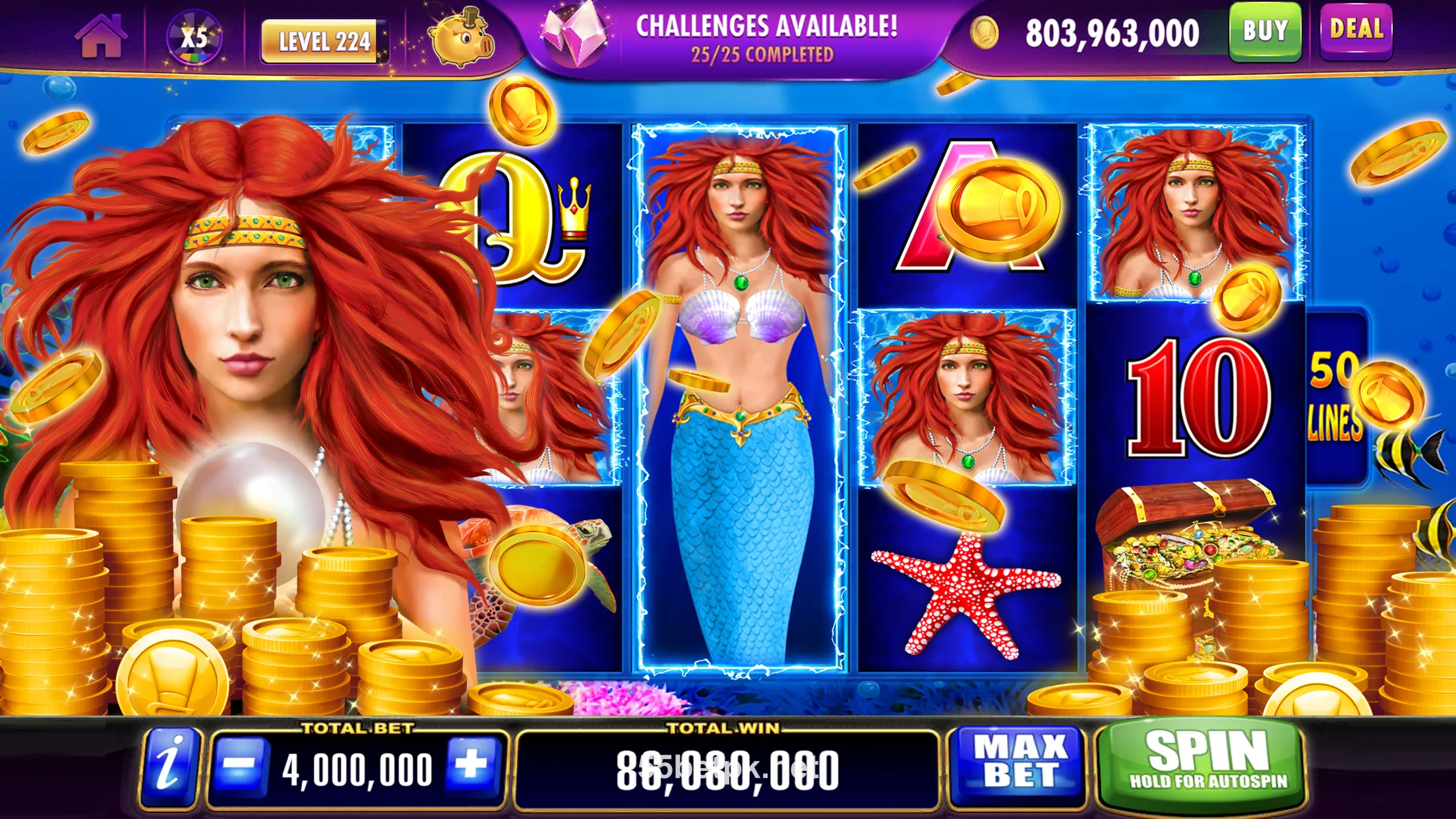 Seção de slots populares no 55bet App